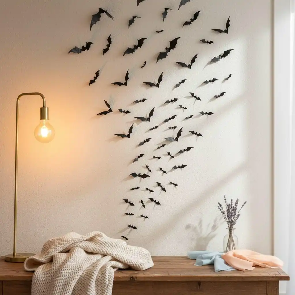 Halloween 3D Black Bat Stickers